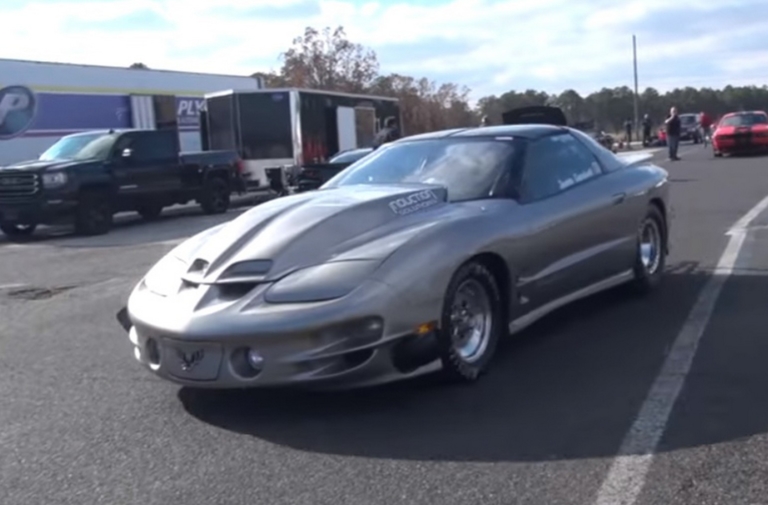 Video: Nitrous Huffing Trans Am Hits Wall At Atco Dragway