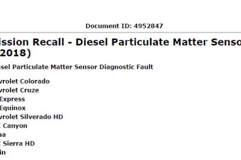 GM Is Voluntarily Recalling Diesel Vehicles In The US