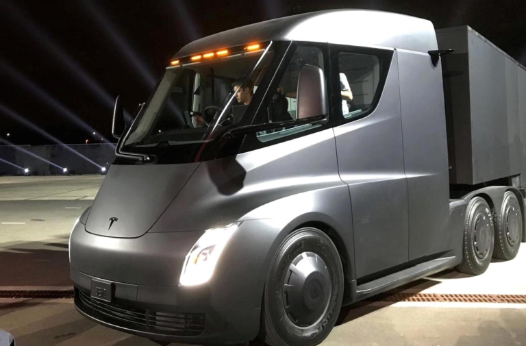 Diesel Engines Versus New Electric Tesla Semi