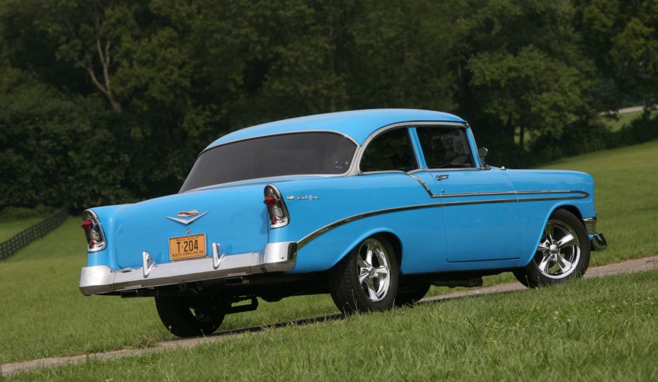 This Grabber Blue '56 Bel Air Is The Epitome Of A Cool Cruiser