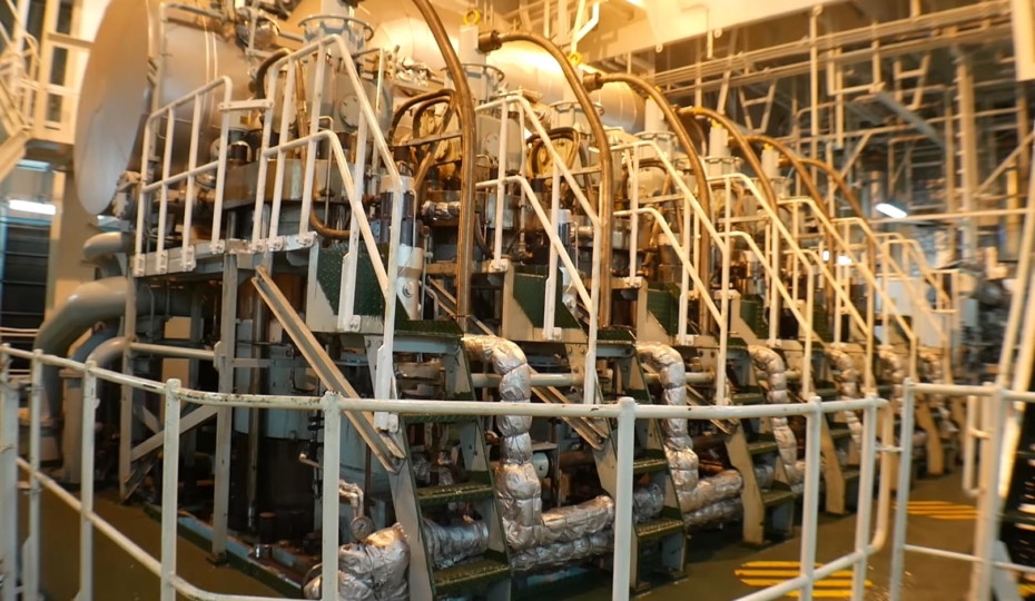 Video: Starting A Cargo Ship Engine Is A Lot Harder Than You Think