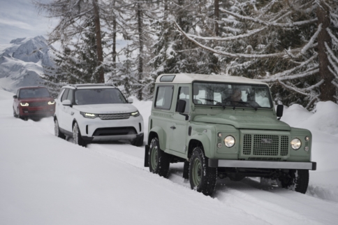 Land Rover Defender Outline in Snow Marks Brand's 70th Anniversary