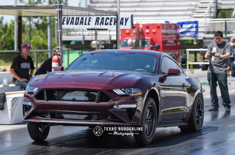 Stock-Block 2018 Mustang Runs 9.40s At 150 MPH With Twin-Turbo Boost