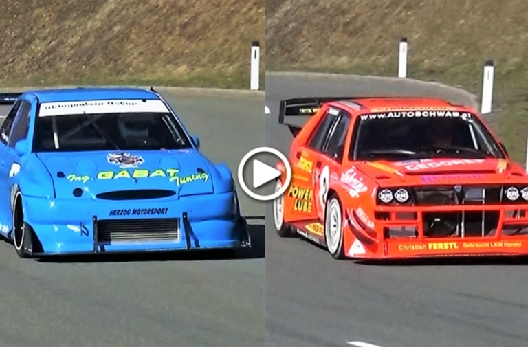 Video: Lancia Delta Vs. Escort Cosworth: 650-HP WRC Cars Battling