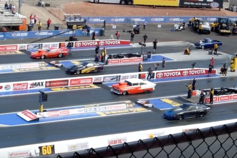 Video: First-Ever Four-Wide Grudge Racing In Las Vegas
