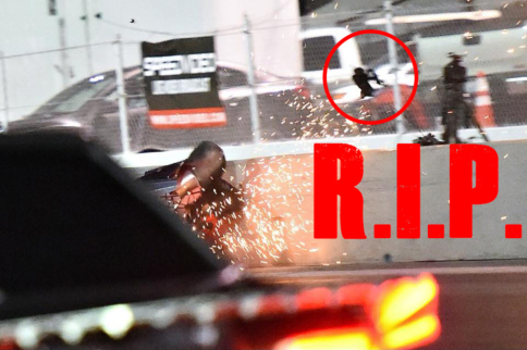 Wheelstanding, Crashing Mustang Sends Live Camera To Its Grave
