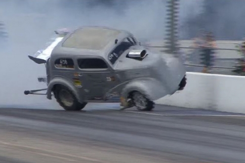 Video: Anglia Gasser Nearly Jumps The Wall At Tulsa Raceway Park!