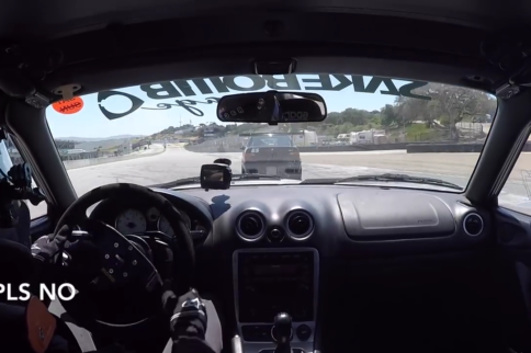 Video: Turbo Miata Slides On Bald Tires Behind An E36 M3