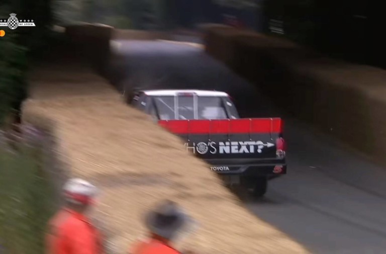 Video: Wrestling Legend Goldberg Crashes NASCAR Truck At Goodwood