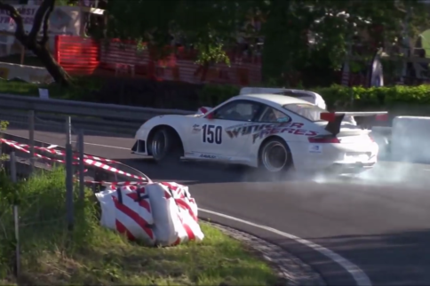 Video: 500-HP Porsche GT3 Cup Roasts Tires On The Hillclimb