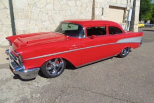 The '57 Chevy Is Bad, Red, And One Very Unique Hot Rod
