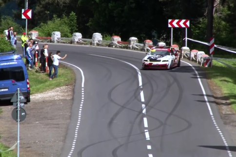 Video: Drifty Audi A4 Crashes And Burns On The Hillclimb