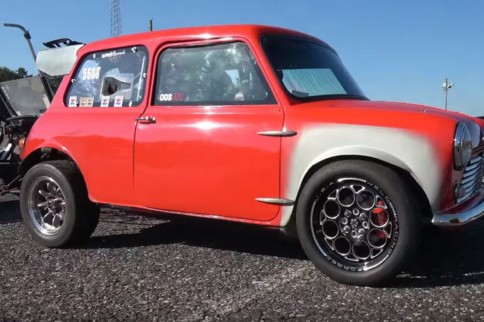Mini Madness! A 9-Second Mini Cooper Goes Wild At Atco Dragway