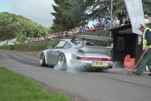 Rauh-Welt Porsche 964 Turbo Roasts Tires At Retro Rides Hillclimb