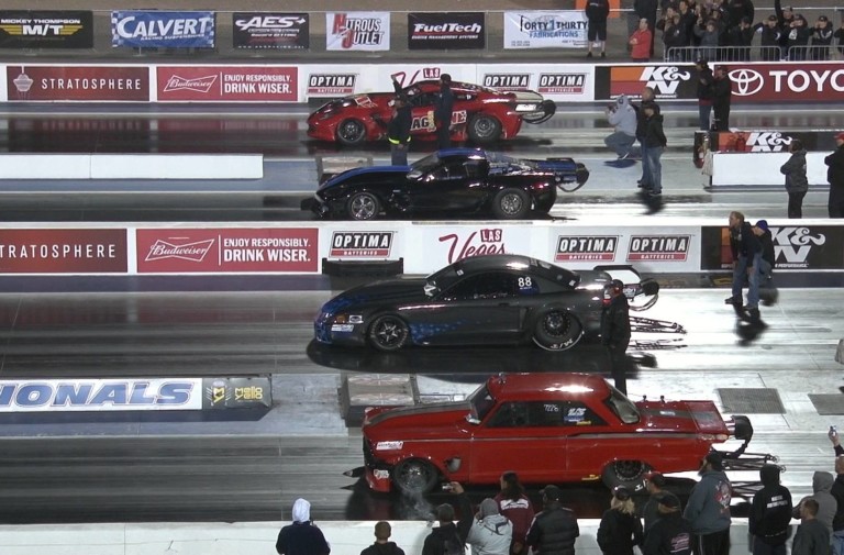 Radials vs Slicks: Four-Wide Grudge Race For $10,000!