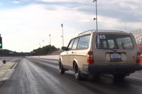 Video: Street Legal Volvo Wagon Lays Down Eight Second Passes