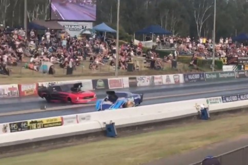 Body Check: Pro Slammer Mustang Loses Its Body In Wild Crash