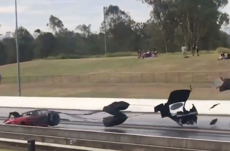 Body Check: Pro Slammer Mustang Loses Its Body In Wild Crash