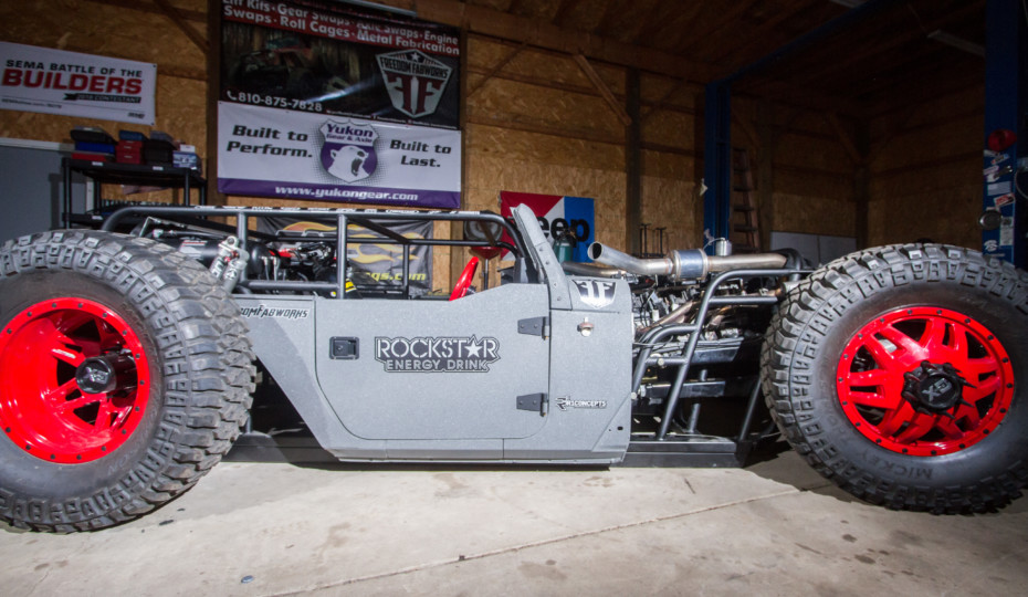 Freedom Fabworks LS Powered Jeep Rat Rod Slams SEMA