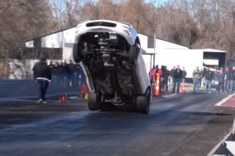 Liftoff! Nitrous-Huffing Camaro Tries To Take Flight