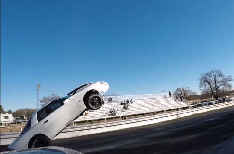 Liftoff! Nitrous-Huffing Camaro Tries To Take Flight
