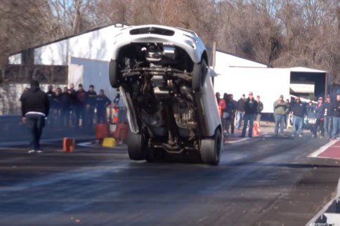Liftoff! Nitrous-Huffing Camaro Tries To Take Flight