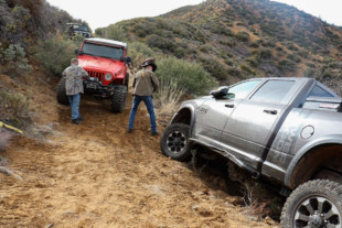 Crisis Averted: Off-Road Heroes Save Truck From Tumbling Down Cliff