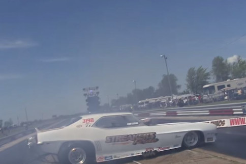 Heads Up! Crazy Nostalgia Funny Car Crash During A Burnout