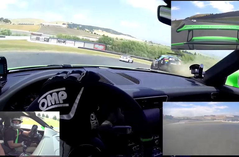 Video: 370Z Nearly Spears GT3 RS At Sonoma