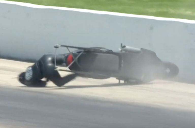 PSM Racer Jianna Salinas Takes High-Speed Tumble At Route 66
