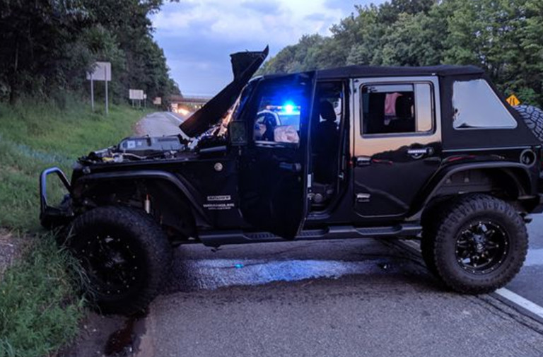 Video: Runaway Tire Demolishes Jeep Wrangler On Highway