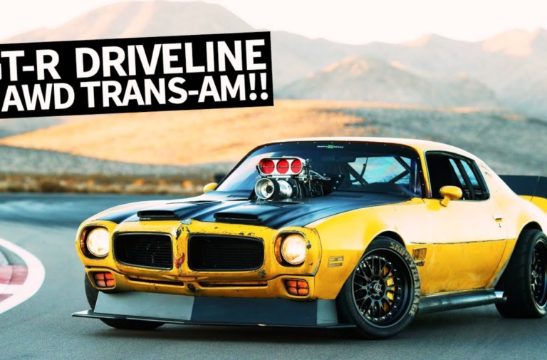 Video: Inside A '71 Pontiac Trans-Am With A Nissan GT-R's 4WD