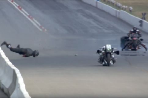 NHRA Top Fuel Harley's Beau Layne Injured In Wild Seattle Crash