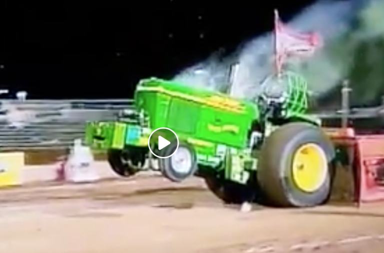 VIDEO: John Deere Sled Pull Gone Wrong!