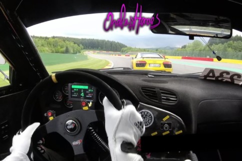 Video: Wheelspinning RX-7 Hunts Down Audi R8 V10 At Spa!