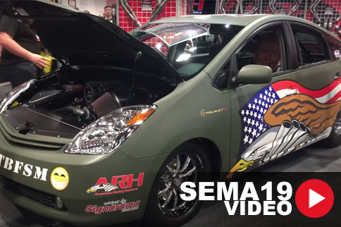 SEMA 2019: American Racing Headers Drops Hellcat Engine Into A Prius