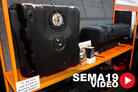 SEMA 2019: Titan Fuel Tanks For Long-Haul Race Car Tow Rig