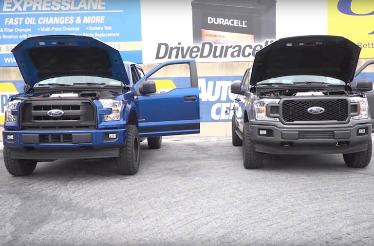 AmericanTrucks Tuned EcoBoost F-150 vs Tuned Coyote F-150 Battle!