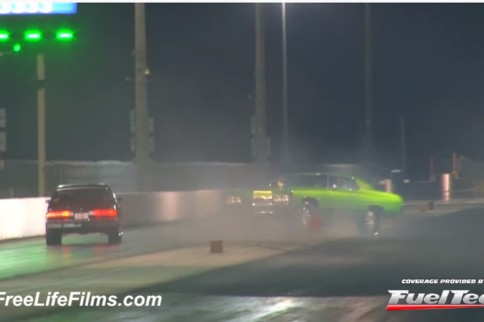 Spin Cycle: Donk Racer Does Complete 360-Degree Spin On The Track!