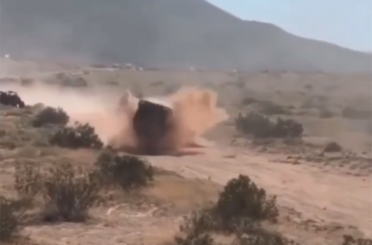 Video: Truck Goes For Wild Ride During Parker 425 Qualifying