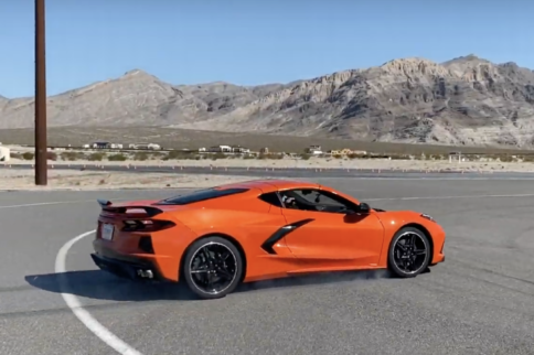 Cleetus McFarland Drives New C8 Corvette And Attempts A Burnout