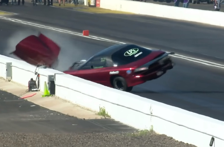 Video: Brian Manske Smacks The Wall At The NHRA Arizona Nationals