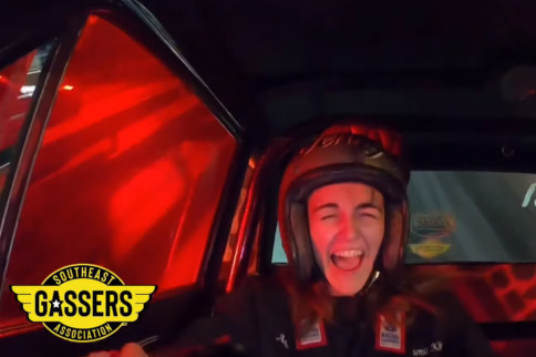 Video: Crazy Passenger Reaction To Bumper-Dragging Gasser Wheelstand