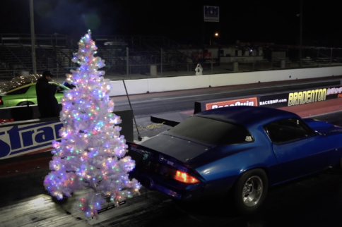 Cleetus McFarland Host First Annual Christmas Tree Championship Race