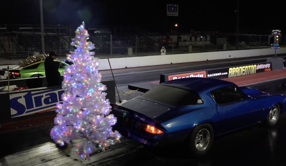 Cleetus McFarland Host First Annual Christmas Tree Championship Race