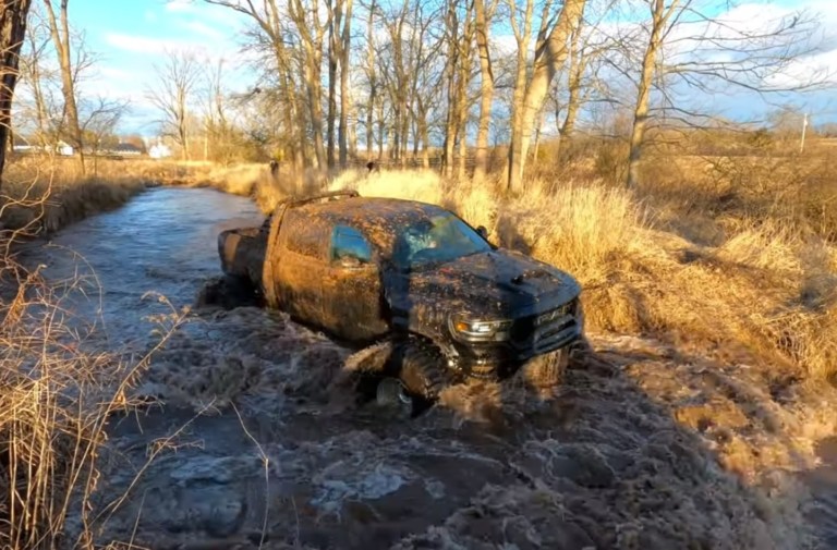 Dirty Work: YouTuber Takes His Ram TRX Mudding