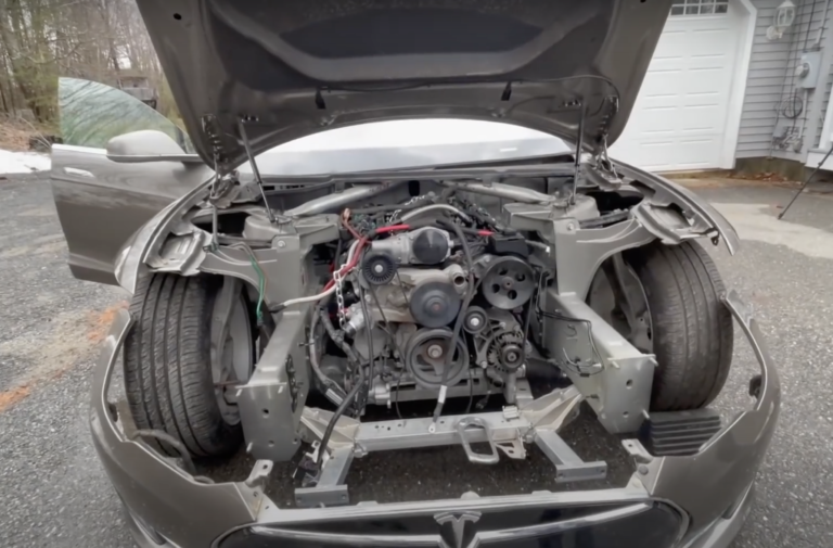 Not So Green: TESLA Model S Gets An LS Swap