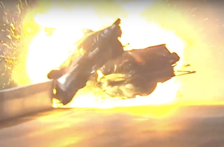 VIDEO: NHRA Pro Mod Racers Tangle In Violent, Fiery Crash!