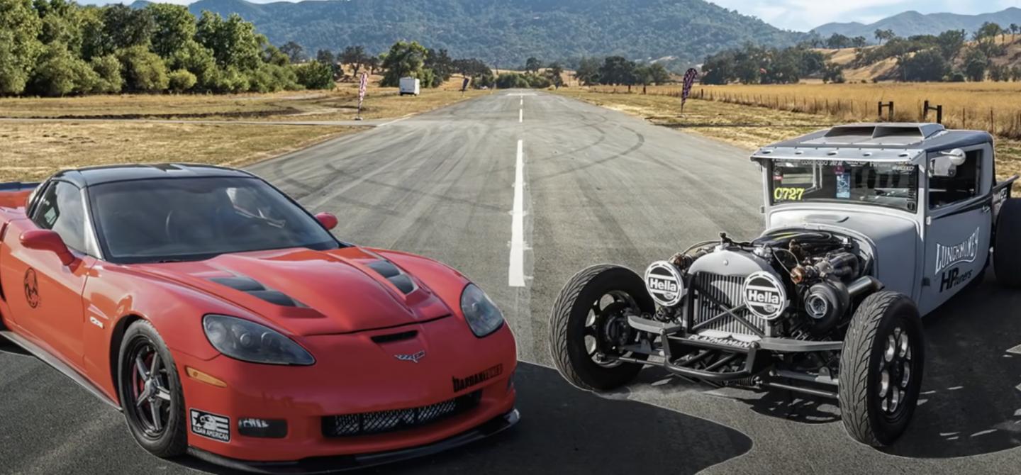 This Vs. That: 1927 Twin-Turbo Dodge Truck Takes On Boosted Z06