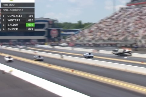 VIDEO: NHRA Pro Mod's Jose Gonzalez Goes Hard Into zMAX Guardrail